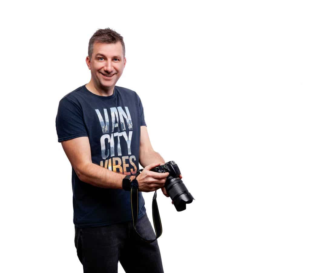 Professional corporate headshot of a business person on a high-key white background, Cheshire branding photography