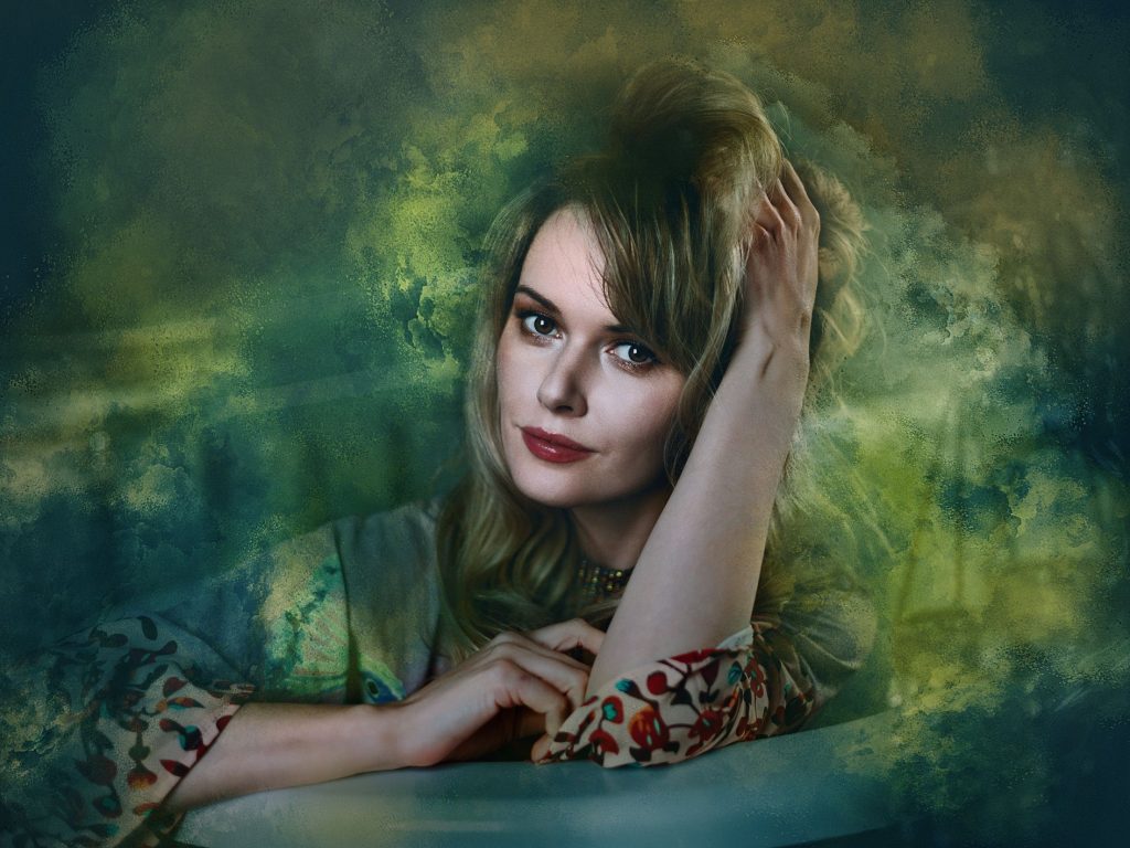 A creative branding portrait by Paul Wilcock, demonstrating intentional colour harmony and high-end retouching for business clients in Cheshire.